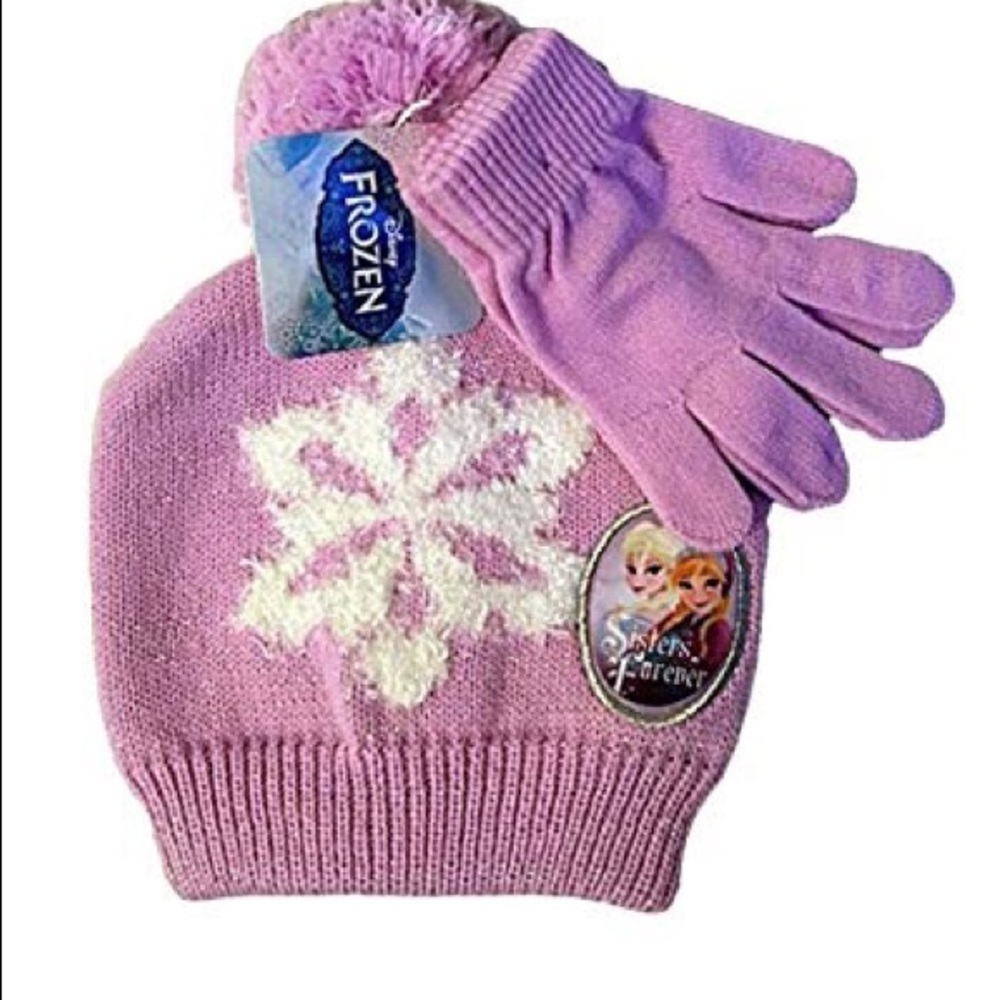Frozen Sisters Forever Pom Pom Hat & Glove Set